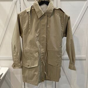 Travelsmith Women's All Weather Hooded Trench Coat In Tan Size XS